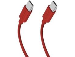 Cabo SBS Tecido Dados E Carga (USB-C – USB-C – 1,5M – Vermelho)