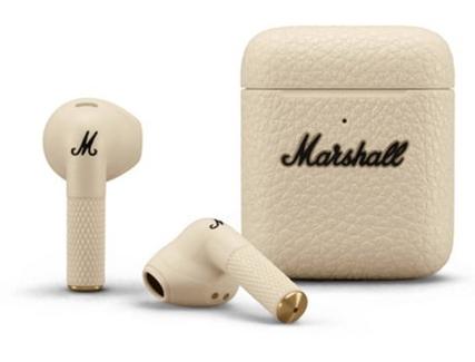 Auriculares Bluetooth True Wireless MARSHALL Minor III (In Ear – Microfone – Creme)