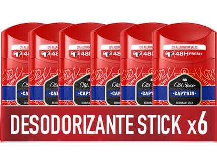 Desodorizante Stick OLD SPICE Captain (6 x 50 ml)