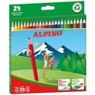 Caixa de 24 lápis compridos de cor Alpino WF