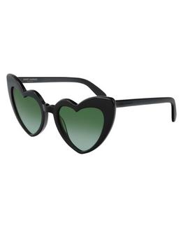 Óculos de sol de mulher heart shape Ives Saint Laurent Acetato preto Preto 54