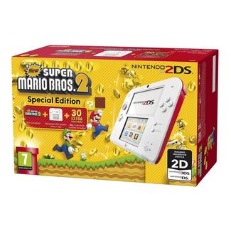 Consola Nintendo 2DS (Branco/Vermelho) + New Super Mario Bros. 2 (Pré-instalado) Edição Especial