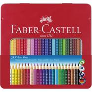 Caixa de Metal com 24 Lápis de Cor Grip Faber Castell