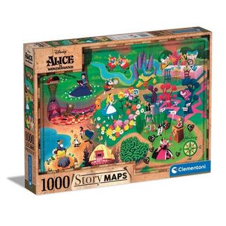 Puzzle Disney Maps Alice no País das Maravilhas 1000 Peças