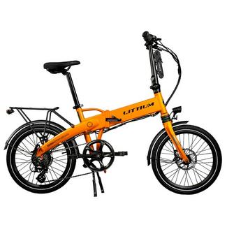 Littium – Bicicleta Elétrica Dobrável Ibiza Rainbow – Orange Juice Tamanho único