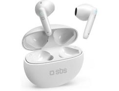 Auriculares Bluetooth True Wireless SBS Twin Pure Drops (In Ear – Microfone – Branco)