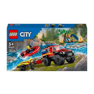 LEGO City Camião dos Bombeiros 4×4 com Barco de Resgate