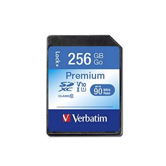 Cartão de Memória MicroSD VERBATIM 256 GB Class10 + Adaptador