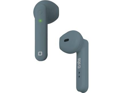 Auriculares Bluetooth True Wireless SBS Twin Hop (In Ear – Microfone – Noise Canceling – Azul)