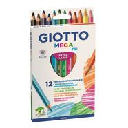 Lápis de Cor Triangulares Giotto Mega Caixa 12 unidades