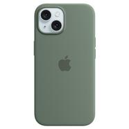Capa APPLE iPhone 15 Silicone com MagSafe Cipreste
