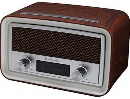 Rádio SOUNDMASTER UR190DBR (Castanho – Alarme Duplo – Função Snooze – Corrente)