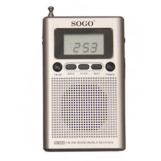 Rádio Portátil SOGO RAD-SS-88 (Cinza – Analógico – AM/FM – Pilhas)