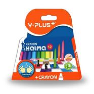 Y-PLUS HALMA – Lápis de Cera de Plástico – 12 cores