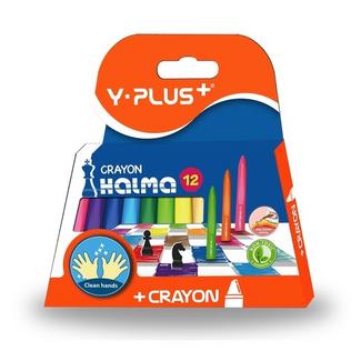 Y-PLUS HALMA – Lápis de Cera de Plástico – 12 cores