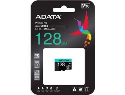 Cartão de Memória Micro SDXC ADATA UHS-I (128 GB – 100 MB/s – Class10) + Adaptador