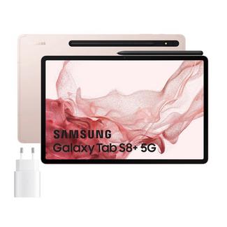Samsung Galaxy Tab S8 Plus 5G 128GB Rosa Dourado + Carregador 25W