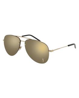 Óculos de sol unisex Ives Saint Laurent metal Dourado 59