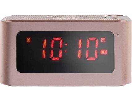Rádio Despertador CLIPSONIC TES186P (Rosa – Digital -Bateria)