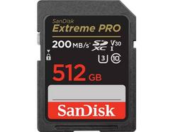 Cartão de Memória SANDISK Extreme PRO SDXC (512 GB – 200 MB/s)