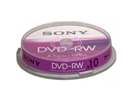 Dvd-Rw Sony 4.7GB Spindle Cake 10