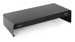 TooQ TQMR0124 Suporte Elevador para Monitor/Portátil com 3 Portas USB Preto