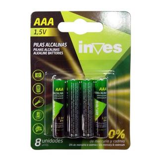 Pack de Pilhas Inves LR03 AAA (8 unidades)