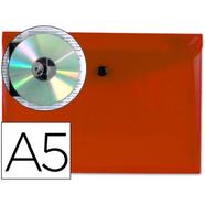 Capa Porta Documentos A5 com Velcro Vermelho Liderpapel