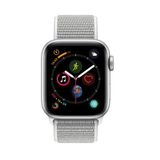 Apple Watch Series 4 44mm – Alumínio Prateado | Bracelete Loop Desportiva – Branco Concha