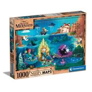 Puzzle Disney Maps Pequena Sereia 1000 Peças