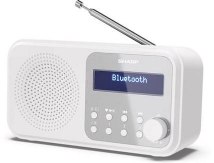 Rádio Despertador SHARP Tokyo DR-P420 (Branco – Digital – Alarme Duplo – Bateria e Pilhas)