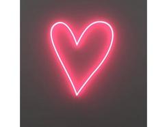 Painel LED YELLOWPOP Icon Big Heart Rosa