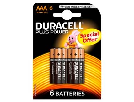 Pilhas DURACELL Plus AAA K6
