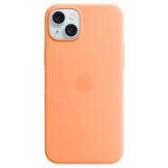 Capa APPLE iPhone 15 Plus Silicone com MagSafe Sorvete de laranja