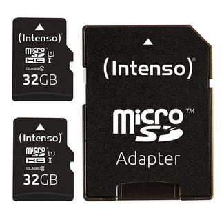 Intenso Cartão Micro SD SDHC Pack 2 x 32GB Classe 10