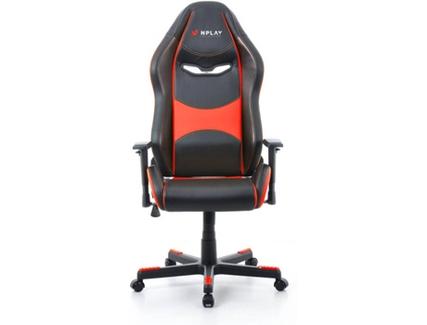 Cadeira Gaming NPLAY Rulde 6.0 (Até 150 kg – Classe 4 – Preto e Vermelho)