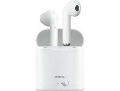 Auriculares Bluetooth True Wireless STREETZ TWS-0008 (In Ear – Microfone – Branco)
