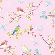 Papel de parede pássaros rosa Pip Studio Rosa-claro