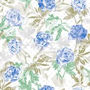 Papel de parede TNT floral Coordonne Azul