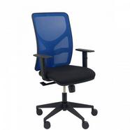 Cadeira de Escritório Operativa PIQUERAS Y CRESPO Motilla Preto e Azul (Braços reguláveis – Malha e Tecido)