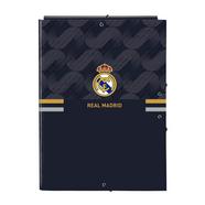 Safta – Pasta de Cartão Fólio com Elásticos e Abas Real Madrid – Azul-marinho