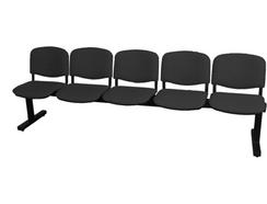 Cadeiras de Receção PIQUERAS Y CRESPO Masegoso Preto (5 lugares – Tecido)