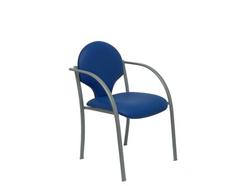 Pack de 2 Cadeiras de Visitante PIQUERAS Y CRESPO Hellin Azul (Pele Sintética)