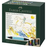 FABER CASTELL – Estojo de Cartão com 30 Canetas de Feltro Pitt Artist Pen Dual Marker com Dupla Ponta
