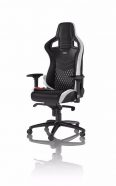 Cadeira noblechairs EPIC Real Leather Gaming Preto/Branco/Ve