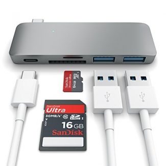Hub Satechi USB Tipo-C – Cinzento Sideral