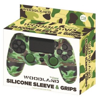 SILICONE + GRIPS CAMO WOODLAND PS4