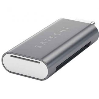 Leitor Cartões Satechi Aluminum USB-C micro SD – Space Grey