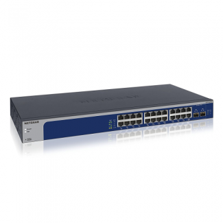 Netgear XS724EM Gerido L2 10G Ethernet (100/1000/10000) 1U Azul, Cinzento