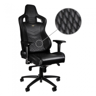 Cadeira noblechairs EPIC Nappa Leather Gaming Preto